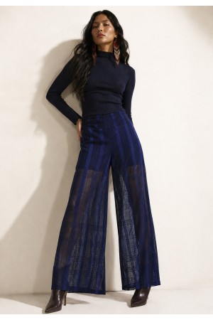 Calça Pantalona Transparente Renda Safira