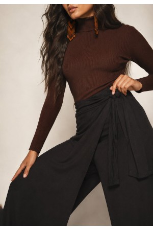 Calça Transpasse Nadi Pantalona Preta