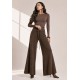 Calça Tricot Alma Leve Marrom Chocolate