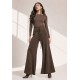 Calça Tricot Alma Leve Marrom Chocolate