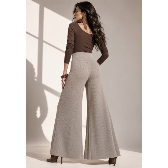Calça Tricot Alma Leve Bege Taupe