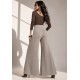 Calça Tricot Alma Leve Bege Taupe