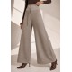 Calça Tricot Alma Leve Bege Taupe