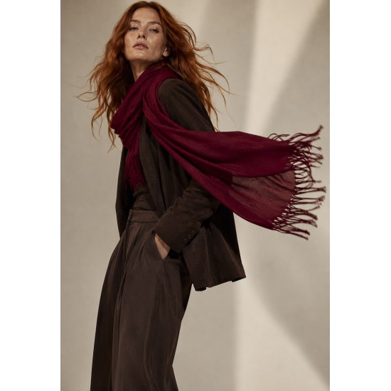 Echarpe Lenço Feminino Fleur Bordô