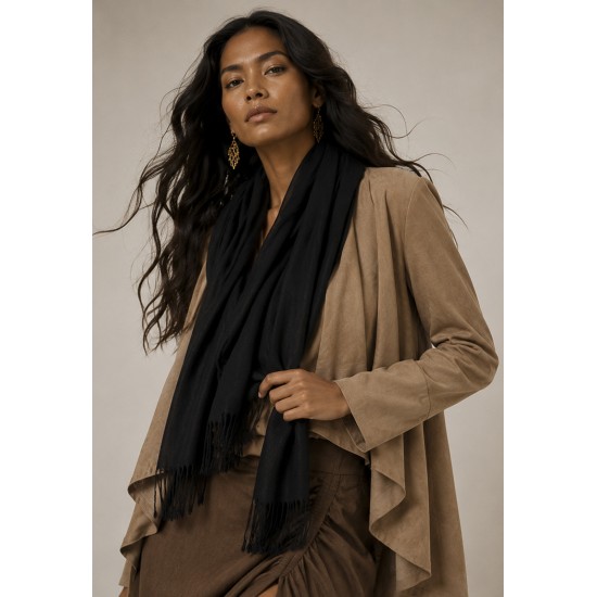 Echarpe Lenço Feminino Panamá Preto