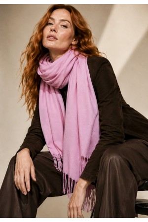 Echarpe Lenço Feminino Fleur Rosa Chá