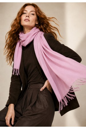 Echarpe Lenço Feminino Fleur Rosa Chá