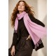 Echarpe Lenço Feminino Fleur Rosa Chá