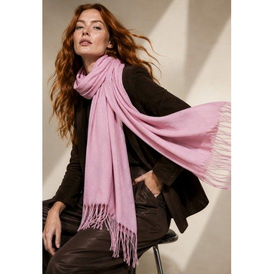 Echarpe Lenço Feminino Fleur Rosa Chá