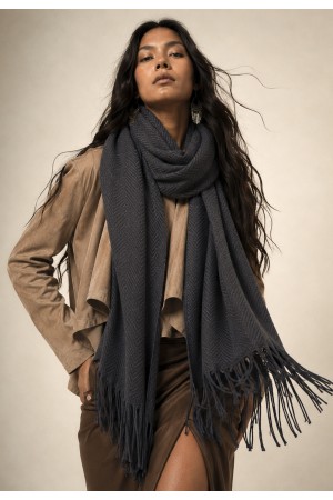 Echarpe Lenço Feminino Velvet Chumbo