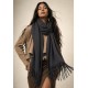 Echarpe Lenço Feminino Velvet Chumbo