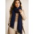 Echarpe Lenço Feminino Liso Azul