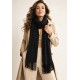 Echarpe Lenço Feminino Liso Preto