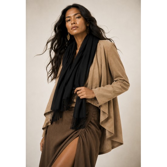 Echarpe Lenço Feminino Panamá Preto