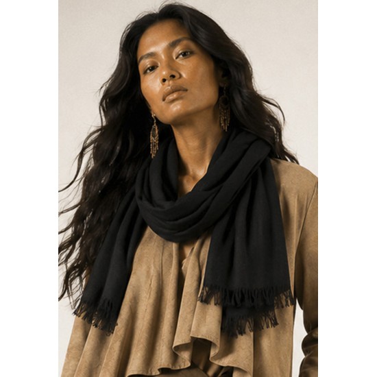 Echarpe Lenço Feminino Panamá Preto