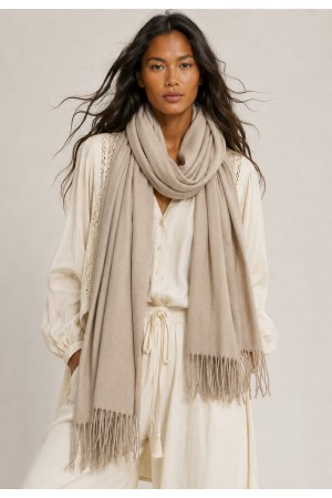 Echarpe Lenço Feminino Velvet Areia Natural