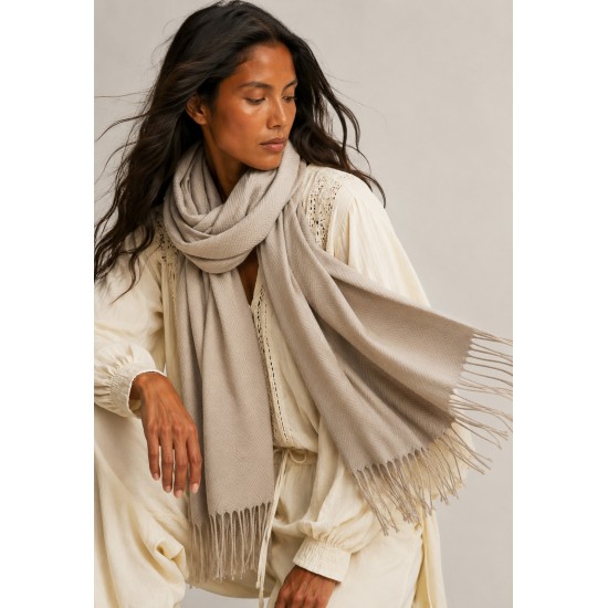 Echarpe Lenço Feminino Velvet Areia Natural