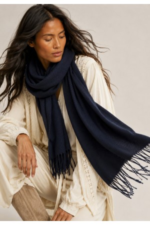 Echarpe Lenço Feminino Velvet Azul