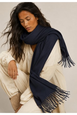 Echarpe Lenço Feminino Velvet Azul
