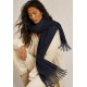 Echarpe Lenço Feminino Velvet Azul