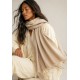 Echarpe Lenço Feminino Liso Creme