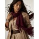 Echarpe Lenço Feminino Liso Bordô