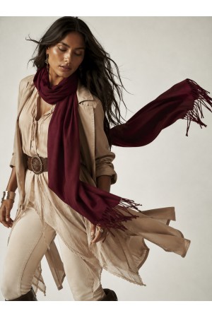Echarpe Lenço Feminino Liso Bordô
