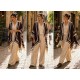 Poncho Tricot Raiz Natural Marrom com Franjas