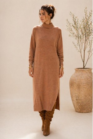 Vestido Tricot Essência Amazônica Bege