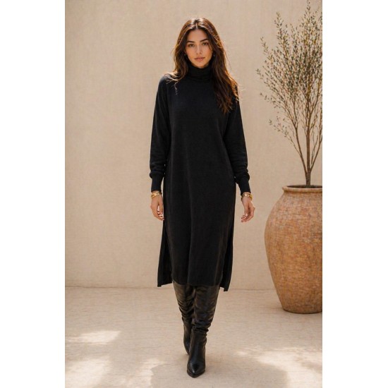 Vestido Tricot Essência Amazônica Preto
