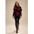 Vestido Tricot Jardim Noturno Floral Preto