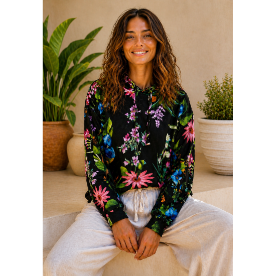 Blusa Capuz Floral Amazônia Vital