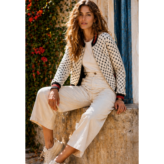 Cardigan Tricot Cobra Coral Amazônia Vital