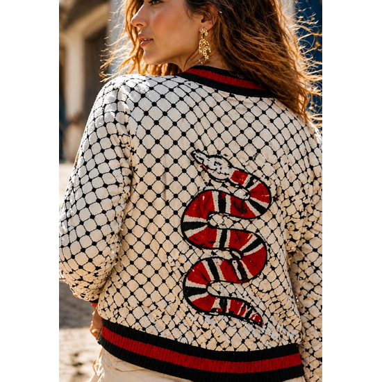 Cardigan Tricot Cobra Coral Amazônia Vital
