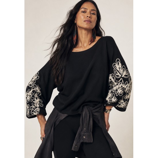 Blusa Tricot Arabesque Preta
