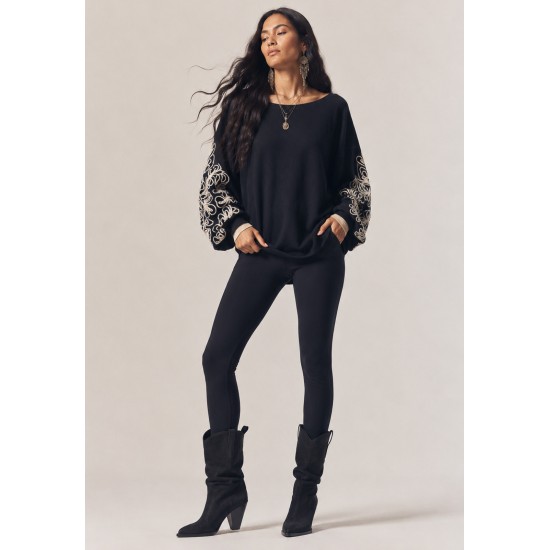 Blusa Tricot Arabesque Preta
