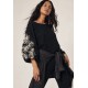 Blusa Tricot Arabesque Preta