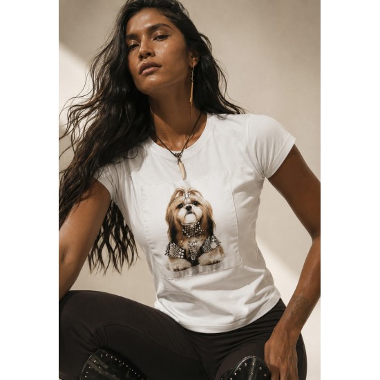 Baby Look Princesa Canina Off White