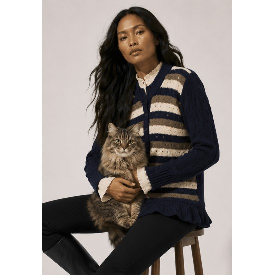 Cardigan Tricot Brisa do Cerrado Azul