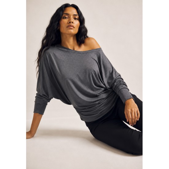 Blusa Assimétrica Malha Lisa Mescla