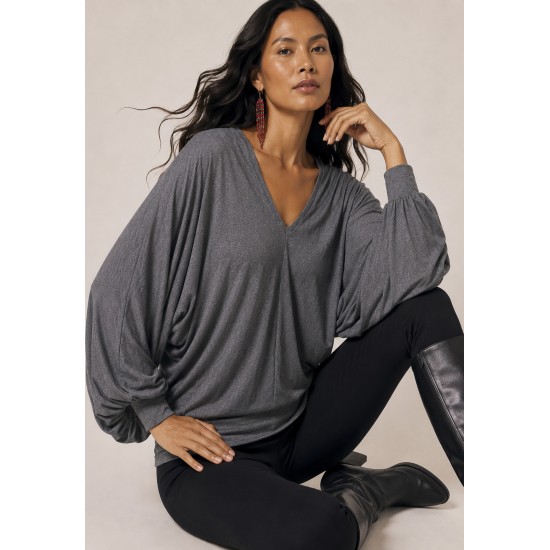 Blusa Moicana Malha Morcego Mescla