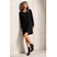 Vestido Curto Lauany Malha Manga Longa Preto