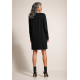Vestido Curto Lauany Malha Manga Longa Preto