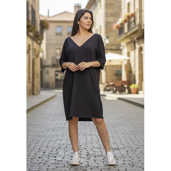 Vestido Curto Kauane Malha Preto