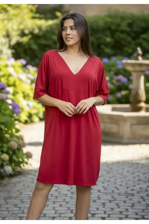 Vestido Curto Kauane Malha Bordô