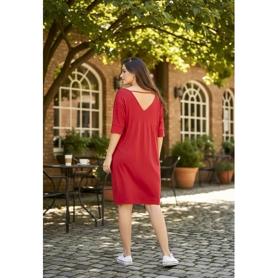 Vestido Curto Kauane Malha Bordô