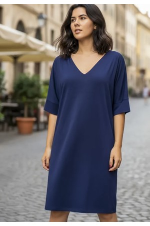 Vestido Curto Kauane Malha Azul