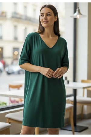 Vestido Curto Kauane Malha Verde