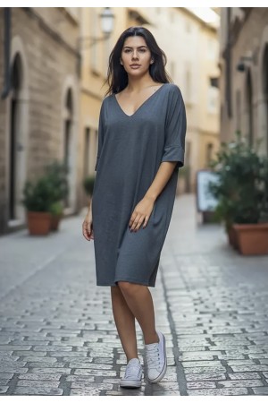 Vestido Curto Kauane Malha Mescla