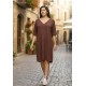 Vestido Curto Kauane Malha Marrom